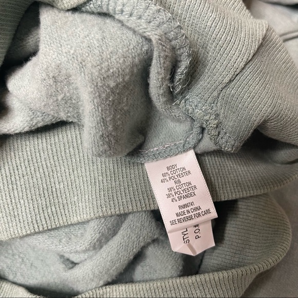 Belle du Jour Womens Pullover Hoodie Large L Cobalt Green Front Pocket Stretch - Picture 13 of 15